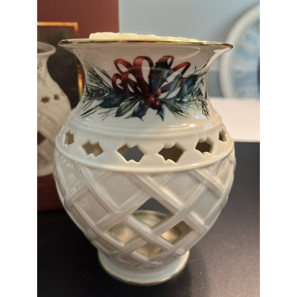 NIB - Lenox Winter Greetings Fragrance Warmer Yankee Candle Vanilla Tart Wax - Picture 1 of 12
